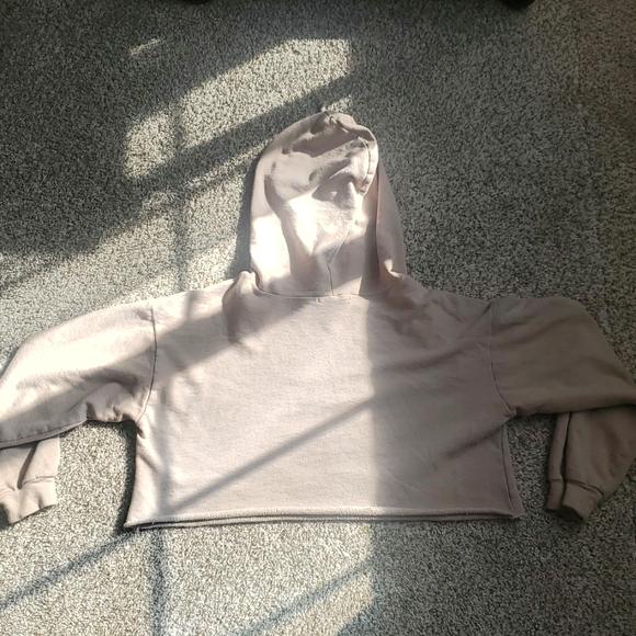 Brown cropped hoodie - Picture 3 of 3